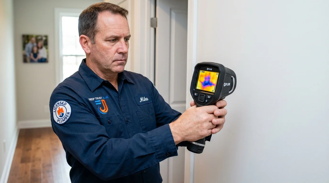 Thermal imaging leak detection by Johns Plumbing LLC in Arvin